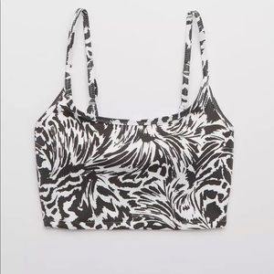 Aerie Ribbed Longline Scoop Bikini Top